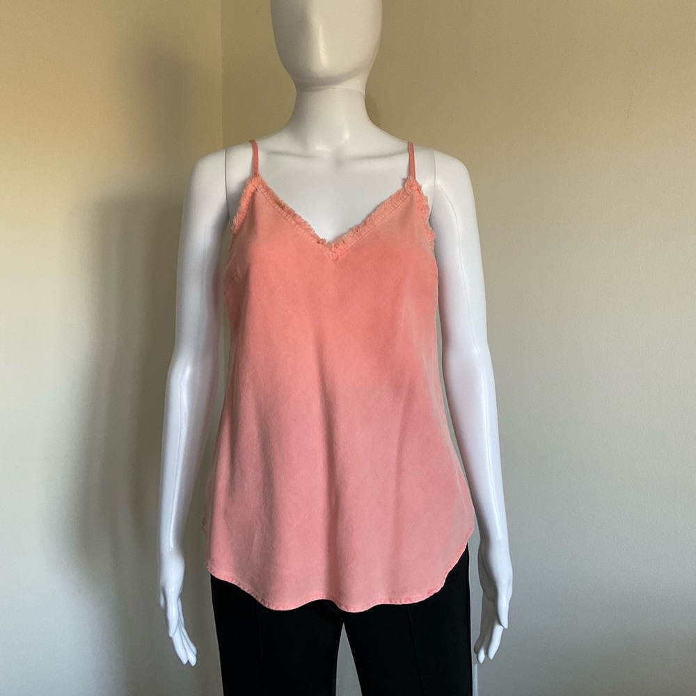 Cloth & Stone Frayed Edge Cami~Size XS~Soft Melon~NWOT